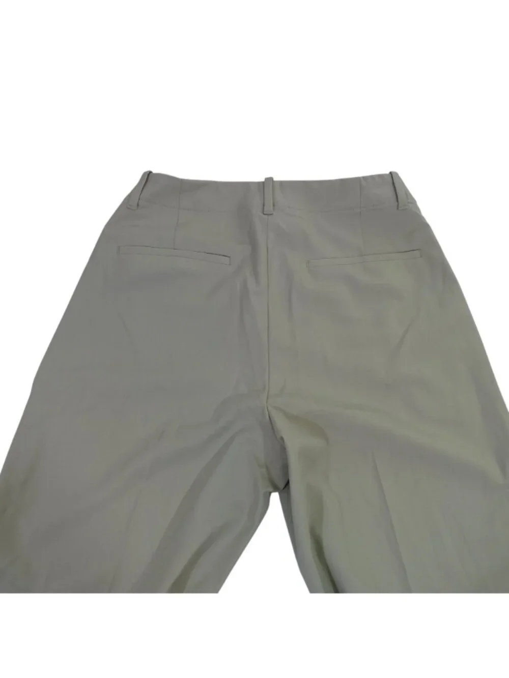 Banana Republic Women Wool Blend Wide Leg Pants Tan Size 4 Flat Front Pockets - Picture 3 of 12